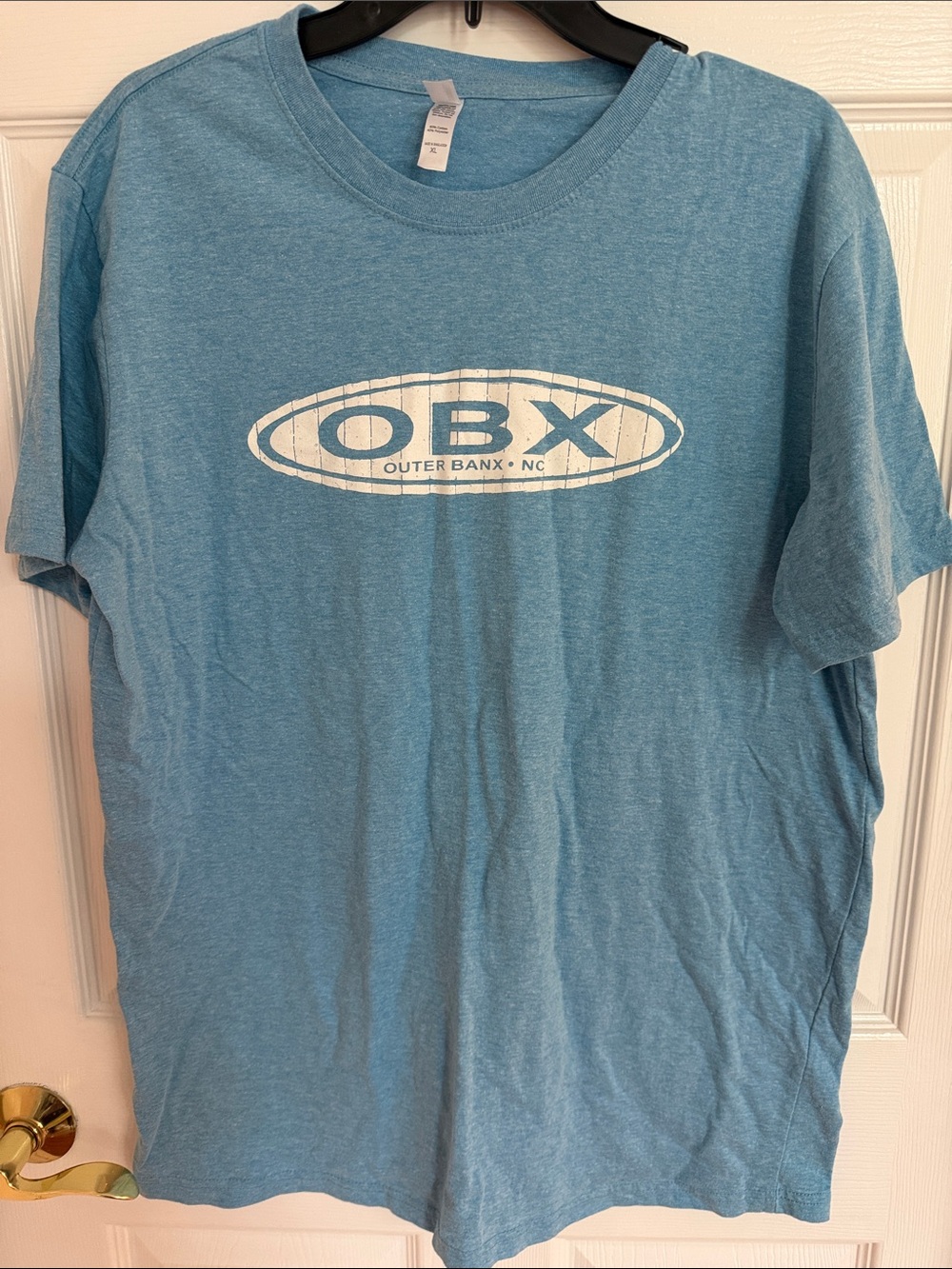 Outer Banks OBX Men's Short Sleeve Tee in Heather Blue